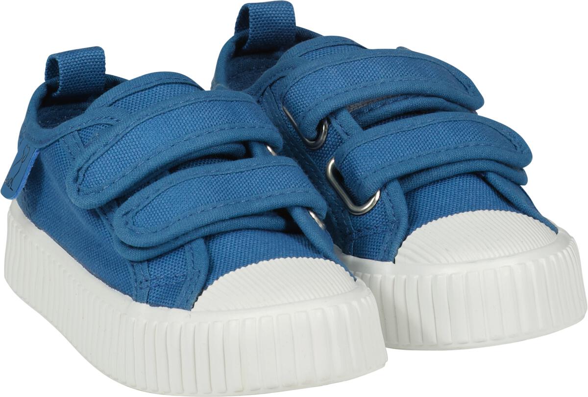 Double Velcro Canvas Shoe - Blue