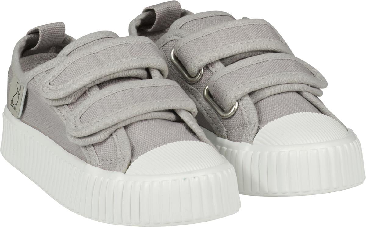 Double Velcro Canvas Shoe - Grey