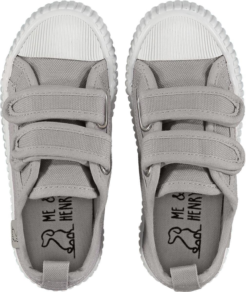 Double Velcro Canvas Shoe - Grey