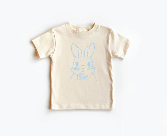 Bunny Tee - Natural/Blue
