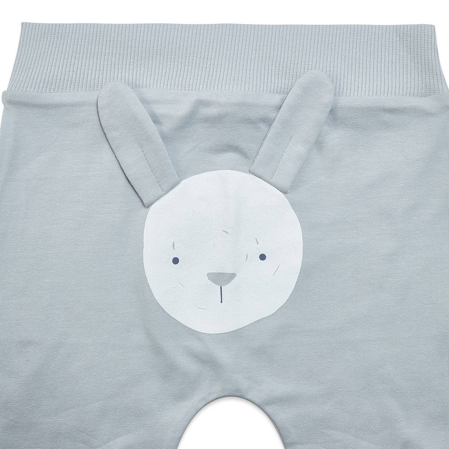 Organic Long Sleeve Bunny Pant Set - Pearl Blue