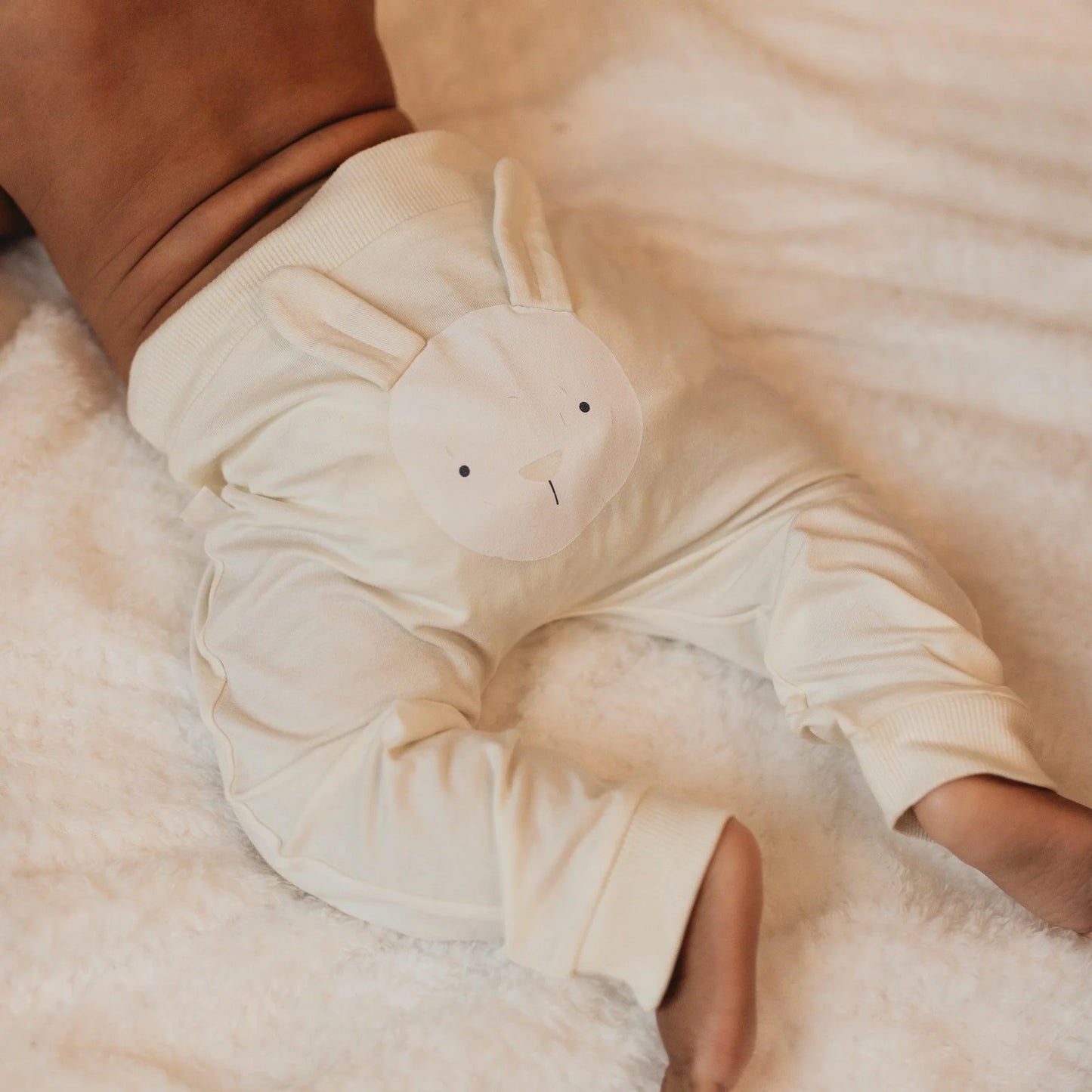 Organic Long Sleeve Bunny Pant Set - Sugar Cookie