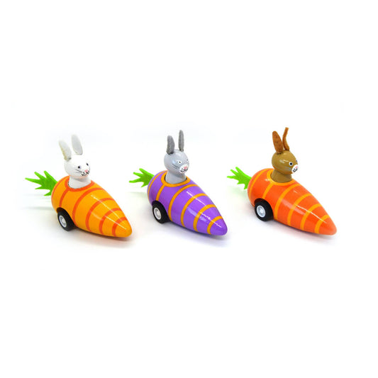 Pull Back Bunny in Carrot (sold individually)